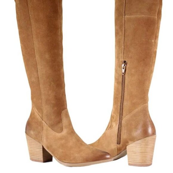 NEW DIBA TRUE Suede Cinna Full High Shaft Boots sable for women 364mn - Picture 6 of 11